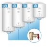 Aquamarin® Chauffe Eau Electrique - Capacité 50L, 220-240V, 1,5kW, Max 75°C, Economie d'Energie, Thermostat, Montage Vertical, Acier Emaillé - Chaudière Electrique, Réservoir, Salle de Bain