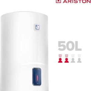 Ariston Lydos R - Chauffe-Eau électrique Vertical avec régulation Externe + Titane dans réservoir 48 x 45 x 56,8 cm Fabriqué pour Installation en Espagne 50 l