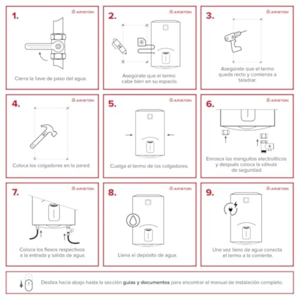 Ariston Lydos R - Chauffe-Eau électrique Vertical avec régulation Externe + Titane dans réservoir 48 x 45 x 56,8 cm Fabriqué pour Installation en Espagne 50 l – Image 6