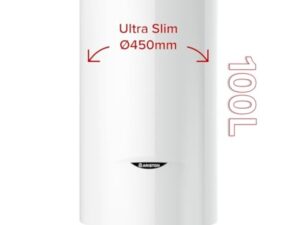 Ariston PRO1 ECO 100L - Chauffe-eau Electrique Vertical Mural Ø450 mm - Intelligent Fonction ECO - Classe B - Conçu et fabriqué pour être installé en France