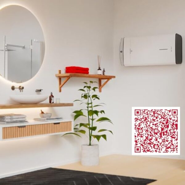 Ariston VELIS DUNE 80 litres - Chauffe-eau électrique Ultra-Plat - 13% d’Economies d’Energie - Conçu et fabriqué pour être installé en France. – Image 3