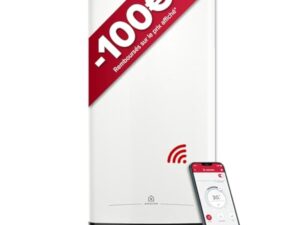 Ariston Velis Evo Dune Dry WiFi 45L – Chauffe-Eau Plat Intelligent – Gain de place Ultra-Plat 27cm – Multiposition – 25% d'Économie d'Énergie – Flexibilité Énergétique – Installation en France