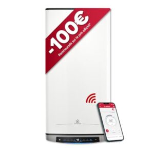 Ariston Velis Evo Dune Dry WiFi 65L – Chauffe-Eau Plat Intelligent – Gain de place Ultra-Plat 27cm – Multiposition – 25% d'Économie d'Énergie – Flexibilité Énergétique – Installation en France