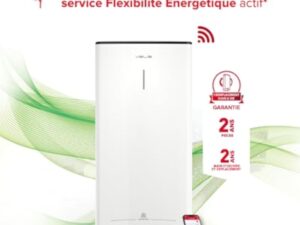 Ariston Velis Evo Dune Dry WiFi 65L – Chauffe-Eau Plat Intelligent – Gain de place Ultra-Plat 27cm – Multiposition – 25% d'Économie d'Énergie – Flexibilité Énergétique – Installation en France