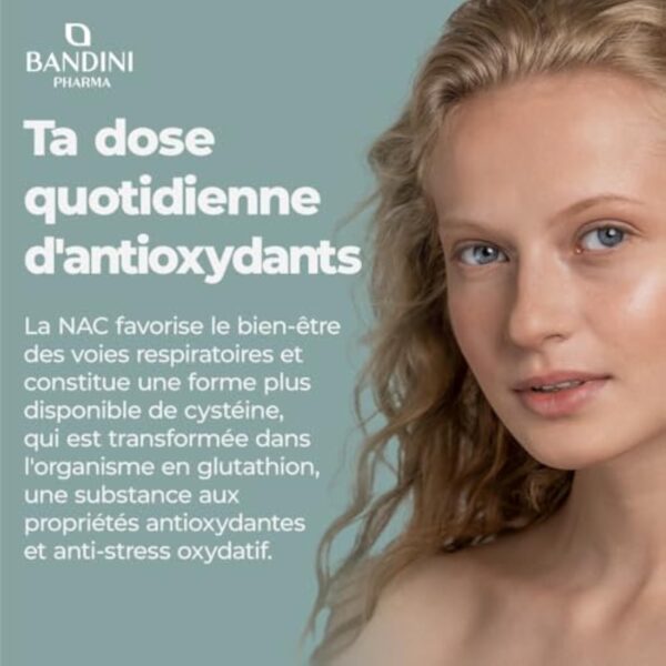 Bandini® NAC N-Acétyl-Cystéine 600 mg - Haute Biodisponibilité - Antioxydant, Synthèse du Glutathion - Soutient le système immunitaire - Sans Additifs - 100% Vegan - 90 Comprimés avec Acetyl Cysteine – Image 4