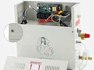 CGOLDENWALL 6 KW Générateur Vapeur Douche 220V pour Maison, pour Sauna/Douche/Bain/SPA, avec Drainage Automatique, Régulateur Digital à LED-Thermostat Automatique 35-55℃ pour un Espace de 6m³