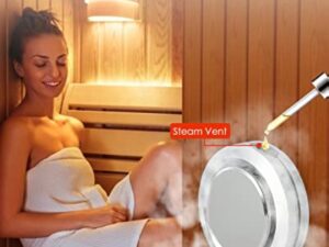 CGOLDENWALL 6 KW Générateur Vapeur Douche 220V pour Maison, pour Sauna/Douche/Bain/SPA, avec Drainage Automatique, Régulateur Digital à LED-Thermostat Automatique 35-55℃ pour un Espace de 6m³