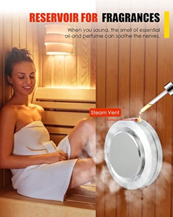 CGOLDENWALL 6 KW Générateur Vapeur Douche 220V pour Maison, pour Sauna/Douche/Bain/SPA, avec Drainage Automatique, Régulateur Digital à LED-Thermostat Automatique 35-55℃ pour un Espace de 6m³ – Image 10