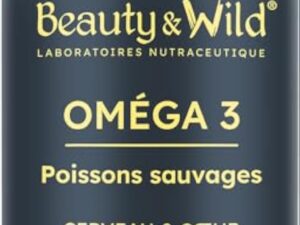 Capsules d'OMÉGA 3-2000mg d’Huile de Poissons Sauvages, Riche en acide aminés EPA/DHA, Santé du Cœur, Cholestérol, Cerveau, Idéal Musculation, Fitness, 120 capsules d'oméga 3 - Beauty&Wild