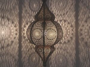 Casa Moro Hayat LN2030 - Lampe orientale - Hauteur : 54 cm - Style marocain - Style bohème chic - Pour chambre d'enfant ou chambre à coucher - Fabriquée à la main
