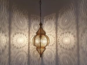 Casa Moro Hayat LN2030 - Lampe orientale - Hauteur : 54 cm - Style marocain - Style bohème chic - Pour chambre d'enfant ou chambre à coucher - Fabriquée à la main