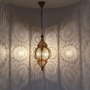 Casa Moro Hayat LN2030 - Lampe orientale - Hauteur : 54 cm - Style marocain - Style bohème chic - Pour chambre d'enfant ou chambre à coucher - Fabriquée à la main
