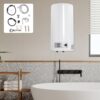 Chauffe-Eau Puissant Instantané Chauffe-eau Électrique à Réservoir Température Réglable Réservoir d'eau chaude murale 80L Pomme de Douche Salle de Bain 220V 2KW (50L)