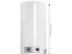 Chauffe-Eau Puissant Instantané Chauffe-eau Électrique à Réservoir Température Réglable Réservoir d'eau chaude murale 80L Pomme de Douche Salle de Bain 220V 2KW (50L)