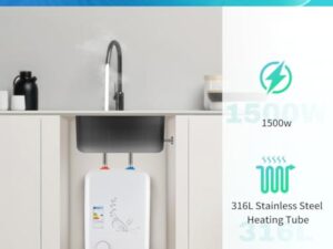 Chauffe-Eau à Accumulation,warmwasserspeicher Chauffe-eau électrique Ballon d'Eau Chaude Convient pour la douche, la salle de bains et la cuisine