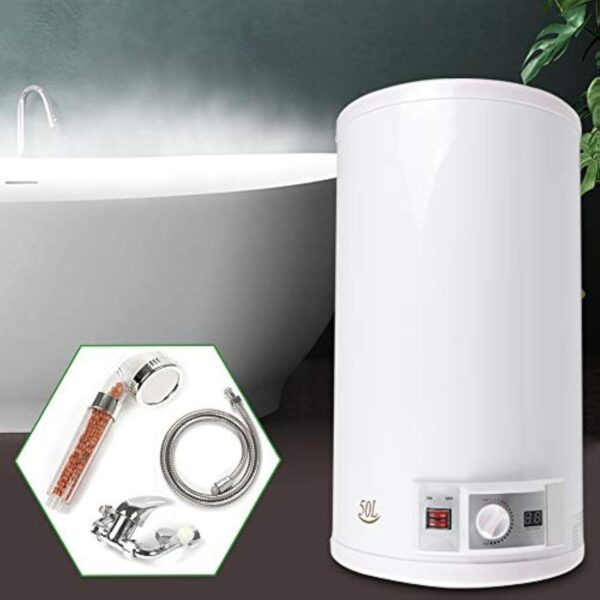 Chauffe eau 35l, DSYOGX Chauffe-eau électrique 2000 W Ballon eau Chaude 35L - Économe en énergie - À suspendre au mur - Prêt à brancher - Soupape de sécurité – Image 2