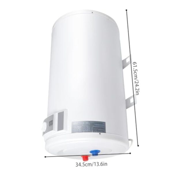 Chauffe eau 35l, DSYOGX Chauffe-eau électrique 2000 W Ballon eau Chaude 35L - Économe en énergie - À suspendre au mur - Prêt à brancher - Soupape de sécurité – Image 4