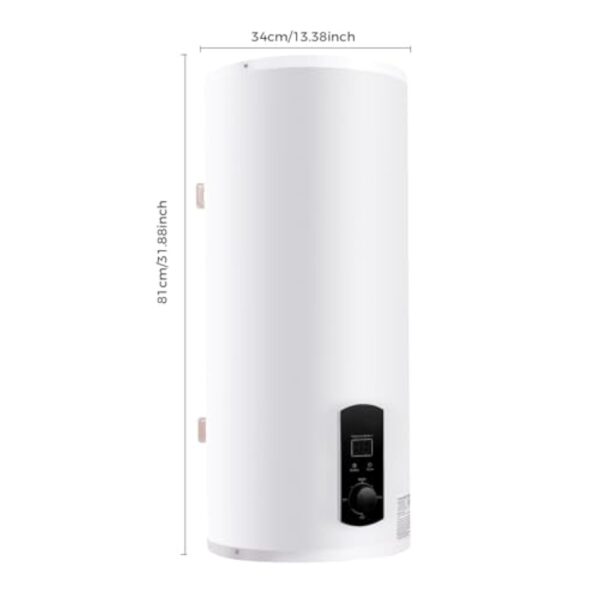 Chauffe-eau électrique - 60 l - Chauffe-eau électrique vertical - Avec écran LED - Pour cuisine, salle de bain, salon de coiffure – Image 6