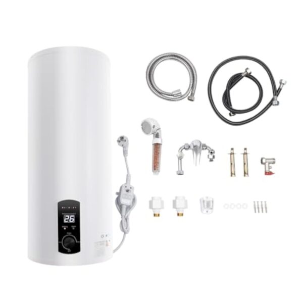 Chauffe-eau électrique - 60 l - Chauffe-eau électrique vertical - Avec écran LED - Pour cuisine, salle de bain, salon de coiffure – Image 8