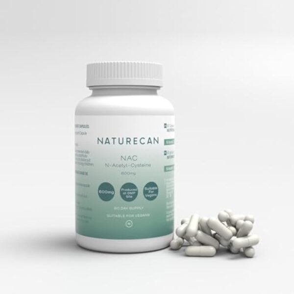 Complément alimentaire NAC de qualité supérieure | 600 mg de N-acétyl-cystéine | 60 capsules végétaliennes | 100% pures