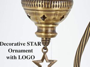 DEMMEX Superbe lampe de table en mosaïque marocaine turque avec globe de grande taille, col de cygne bohème exotique coloré, abat-jour en verre mosaïque faite à la main (multicolore)