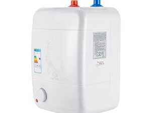 EU CE 8 l - Chauffe-eau électrique - 220 V - 1,5 kW - Petit chauffe-eau instantané sans pression avec eau chaude jusqu'à 75 °C - Pour lavabo, salle de bain, évier de cuisine (23 x 21 x 36 cm)