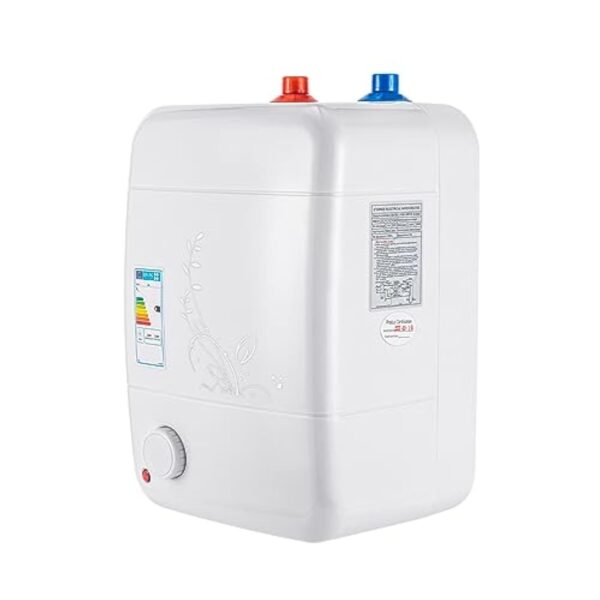 EU CE 8 l - Chauffe-eau électrique - 220 V - 1,5 kW - Petit chauffe-eau instantané sans pression avec eau chaude jusqu'à 75 °C - Pour lavabo, salle de bain, évier de cuisine (23 x 21 x 36 cm) – Image 2