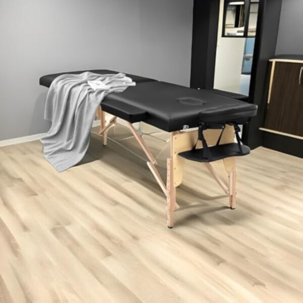 Eccellensedie Table de Massage Pliante Professionnelle - 2-Zone Bois Table Massage Portative pour Physiothérapie et Tatouage – Image 8