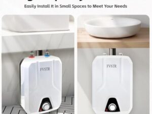 FVSTR-Wisee 230V 2000w Réservoir électrique Chaud Stockage de chauffe-eau de 8L Gallon, Petit comptoir sous évier RV TR 2.0KW Cuisine de remorque sans fin Point d'utilisation compact,
