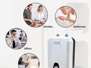 FVSTR-Wisee 230V 2000w Réservoir électrique Chaud Stockage de chauffe-eau de 8L Gallon, Petit comptoir sous évier RV TR 2.0KW Cuisine de remorque sans fin Point d'utilisation compact,