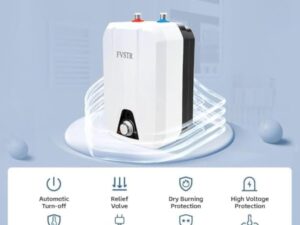 FVSTR-Wisee 230V 2000w Réservoir électrique Chaud Stockage de chauffe-eau de 8L Gallon, Petit comptoir sous évier RV TR 2.0KW Cuisine de remorque sans fin Point d'utilisation compact,