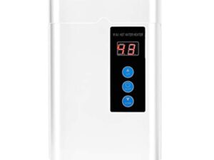 Focket Chauffe-Eau Instantané Électrique 4000W, Mini-écran Tactile LCD, Acier Inoxydable, Blanc, Chauffe-Eau sans Réservoir avec Fonction de Mémoire