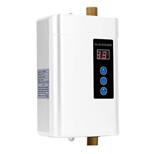 Focket Chauffe-Eau Instantané Électrique 4000W, Mini-écran Tactile LCD, Acier Inoxydable, Blanc, Chauffe-Eau sans Réservoir avec Fonction de Mémoire – Image 10