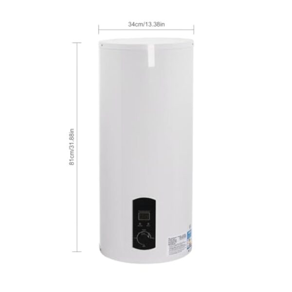 Fricienc Chauffe-eau électrique 2000 W, 60 L, vertical, moderne, blanc – Image 4