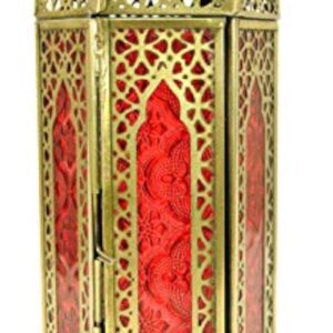 Guru-Shop Lanterne Orientale en Métal/verre au Design Marocain, Lampe à Vent, Incolore, Leverre, Couleur : Incolore, 27x10,5x10,5 cm, Lanternes Orientales