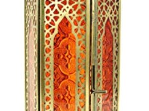 Guru-Shop Lanterne Orientale en Métal/verre au Design Marocain, Lampe à Vent, Incolore, Leverre, Couleur : Incolore, 27x10,5x10,5 cm, Lanternes Orientales