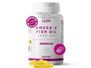 HSN Oméga 3 3000mg Huile de Poisson 540mg EPA 360mg DHA par Dose Quotidienne | 180 Capsules | Avec Vitamine E | Sans Contaminants ni Oxydation | Sans Odeur ni Saveur | Non-OGM, Sans Gluten ni Lactose