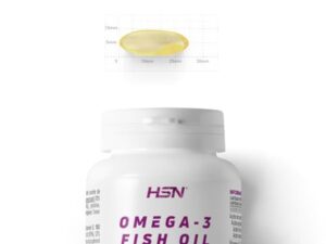 HSN Oméga 3 3000mg Huile de Poisson 540mg EPA 360mg DHA par Dose Quotidienne | 180 Capsules | Avec Vitamine E | Sans Contaminants ni Oxydation | Sans Odeur ni Saveur | Non-OGM, Sans Gluten ni Lactose