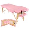 Higliocas Table de Massage Pliante Esthetique: 2 Zones Bois Lit de Massage pour Physiothérapie Tatouage et Spa