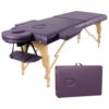 Higliocas Table de massage pliable cosmétique : 2 zones en bois - Table de massage mobile pour physiothérapie et tatouage