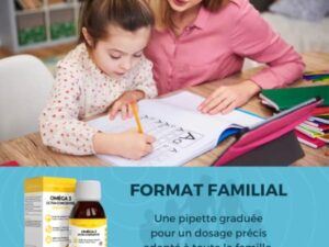 INOLAB Omega 3 Huile poisson sauvage 2297mg ultra concentrée DHA EPA/Format Economique/Enfants & adultes (Pipette graduée) 2 à 10 mois/Qualité pureté Epax®, faible indice Totox/goût Citron naturel