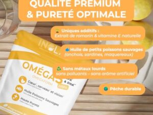 INOLAB Omega 3 DHA EPA EPAX I Huile de Poisson Sauvage ultra concentrée = 80% EPA/DHA I Oméga 3 faible indice Totox.