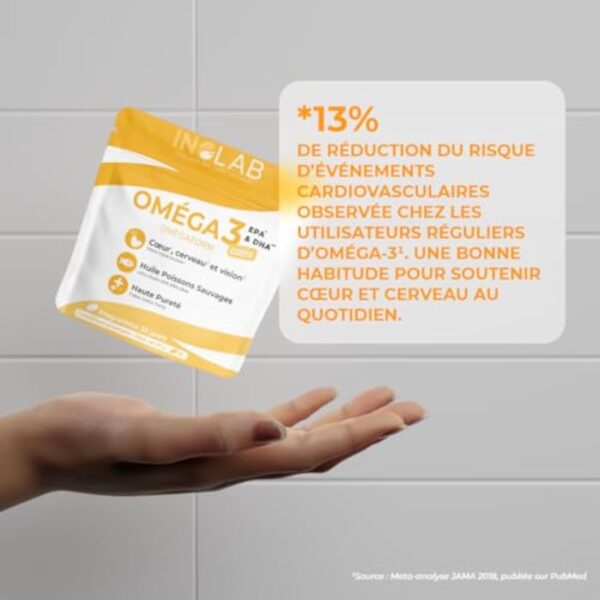 INOLAB Omega 3 DHA EPA EPAX I Huile de Poisson Sauvage ultra concentrée = 80% EPA/DHA I Oméga 3 faible indice Totox. – Image 8