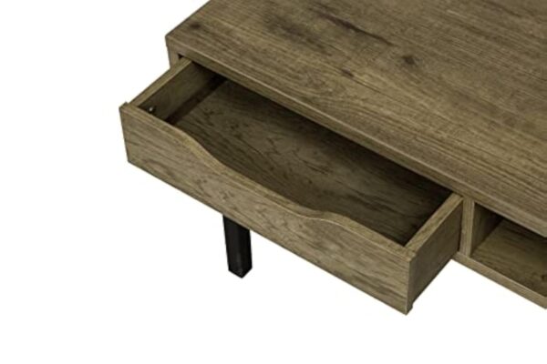 Iris Ohyama, Table de Salon, Table basse avec rangements, tiroir, Compartiment Ouvert/Pieds long avec protection, Contemporain, Bureau, Chambre - Center table - WCT-800 - Marron cendré – Image 8