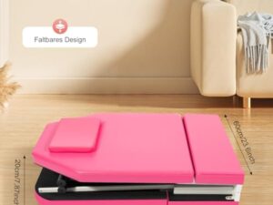JJsdwin Lit de massage mobile, lit cosmétique, table de massage avec hauteur réglable, pliable à 3 zones, pour salons de beauté et maisons, rose