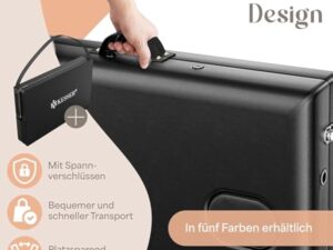 KESSER® Table de massage mobile de 70 cm de large, pliable et réglable en hauteur, 3 zones, table de massage, table de massage, table de maquillage, table de thérapie en aluminium, 10 coussins pour le
