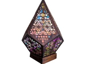 Lampe de sol 3D en mosaïque de style bohème, marocain, faite à la main, motif géométrique, rétro, pour vacances, chambre à coucher, salon