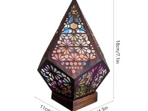 Lampe de sol 3D en mosaïque de style bohème, marocain, faite à la main, motif géométrique, rétro, pour vacances, chambre à coucher, salon
