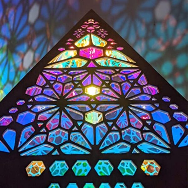 Lampe de sol 3D en mosaïque de style bohème, marocain, faite à la main, motif géométrique, rétro, pour vacances, chambre à coucher, salon – Image 7