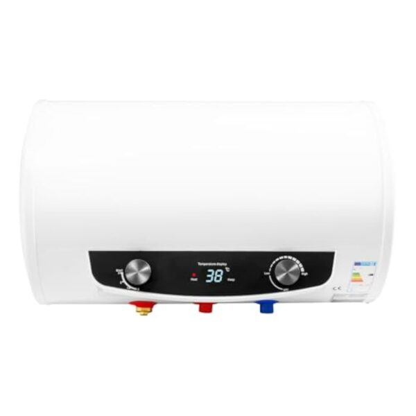 Loobiiny Chauffe Eau Electrique,35l Horizontal Isolant ChaudièRe à Eau Chaude,Avec Robinet Et Douche à Main,Affichage NuméRique Chauffe Eau Instantané,2000w